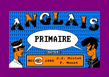 Anglais Primaire (F) (2 faces) (1989) screen shot title